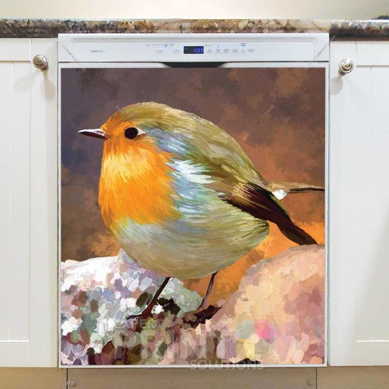 Cute Little Robin Bird Dishwasher Magnet