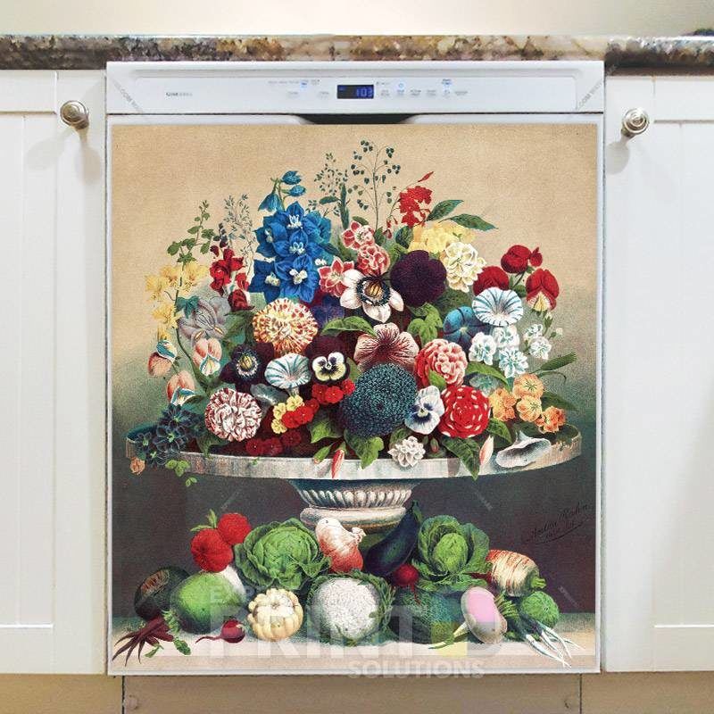 Flowers and Fruit Still Life Dishwasher Magnet