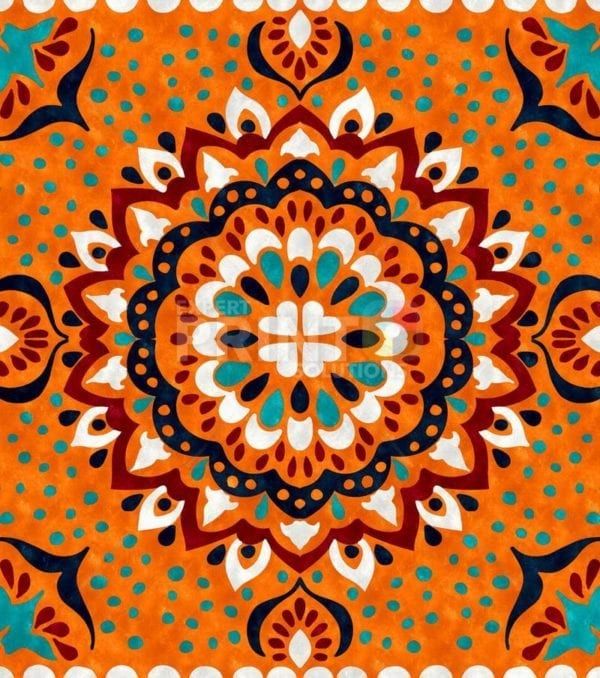 Bohemian Talavera Indian Pattern #4 Garden Flag