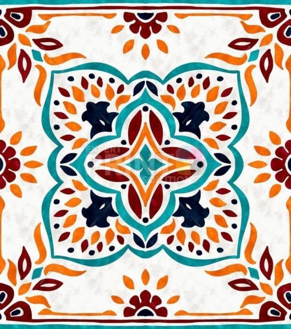 Bohemian Talavera Indian Pattern #13 Garden Flag