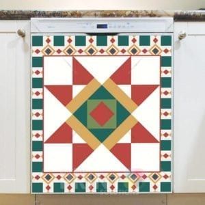 Beautiful Farmhouse Quilt Patchwork Design #1 Dishwasher Magnet