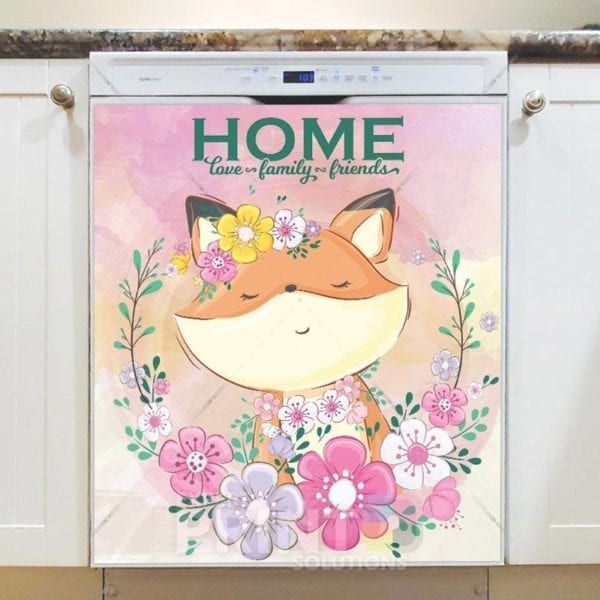 Love - Family - Friends Fox Dishwasher Magnet