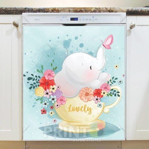 Little Teacup Elephant Dishwasher Magnet