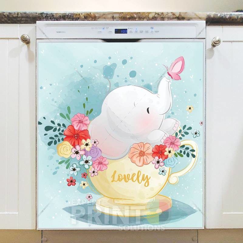 Little Teacup Elephant Dishwasher Magnet