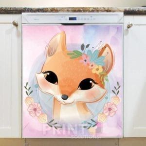 Sweet Fox Girl Dishwasher Magnet