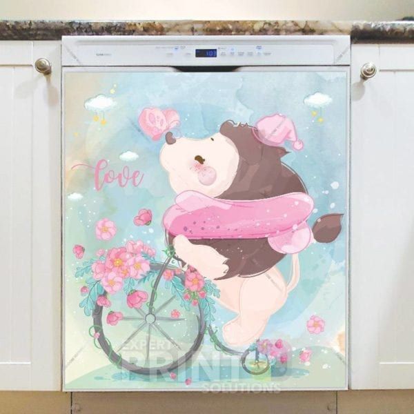 Hedgehog on a Bike Dishwasher Magnet
