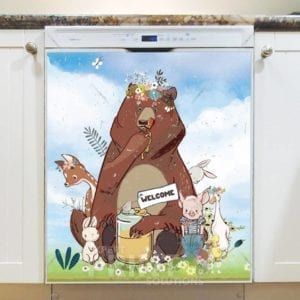 Brown Bear and Friends Dishwasher Magnet