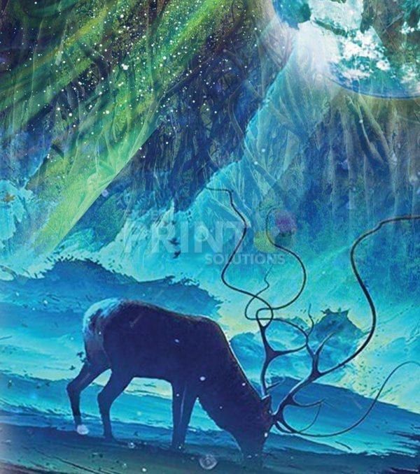 Midnight Deer Garden Flag