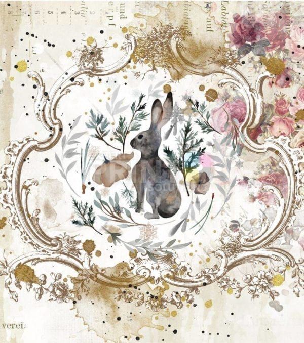 Victorian Bunny Design Garden Flag