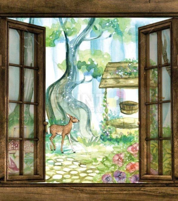 Window to the Forest Garden Flag
