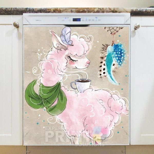 Bohemian Ethnic Llama #4 Dishwasher Magnet