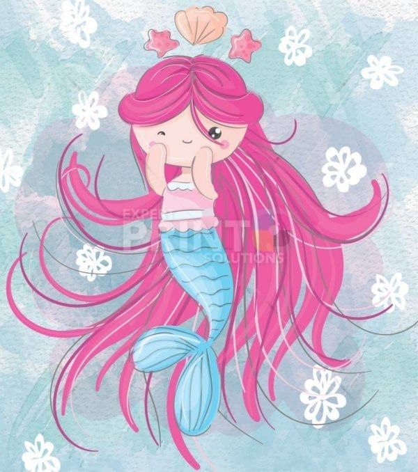 Pink Hair Mermaid Garden Flag