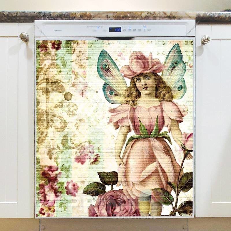 Vintage Rose Fairy Dishwasher Magnet