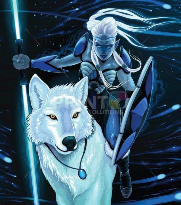 White Wolf and a Hunter Garden Flag
