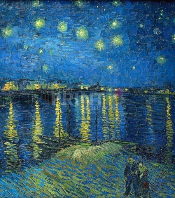 Starry Night Over the Rhone by Vincent van Gogh Garden Flag