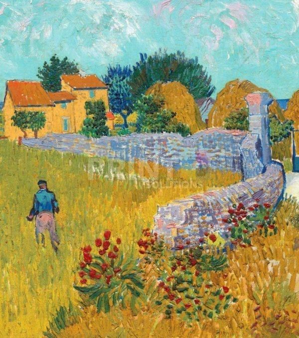 Farmhouse in Provence by Vincent van Gogh Garden Flag