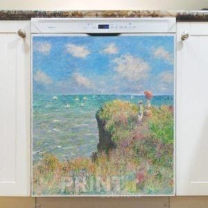 The Cliff Walk at Pourville by Claude Monet Dishwasher Magnet