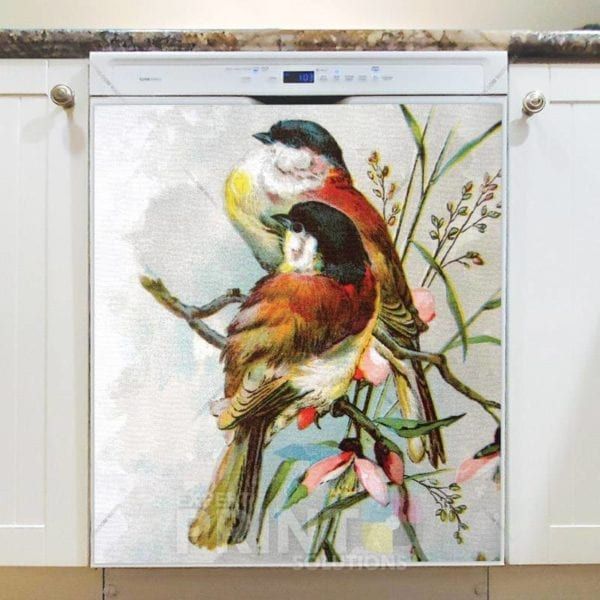 2 Little Birds on a Spring Tree Dishwasher Magnet