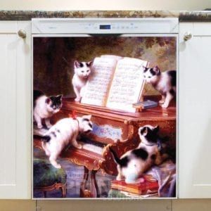 Victorian Kittens on a Piano Dishwasher Magnet