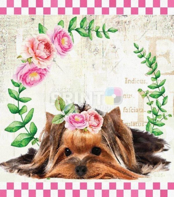 Cute Little Flower Puppy #2 Garden Flag