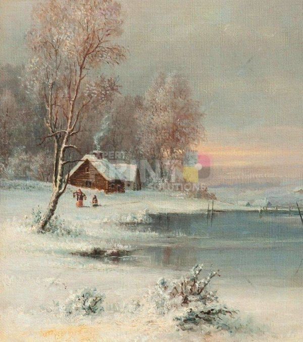 Coast During Winter Garden Flag
