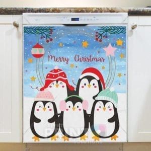 Christmas Penguins Carol Dishwasher Magnet