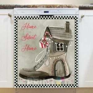Home Sweet Home Christmas Elf House Boot Dishwasher Magnet
