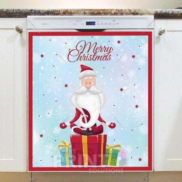 Meditating Santa Dishwasher Magnet