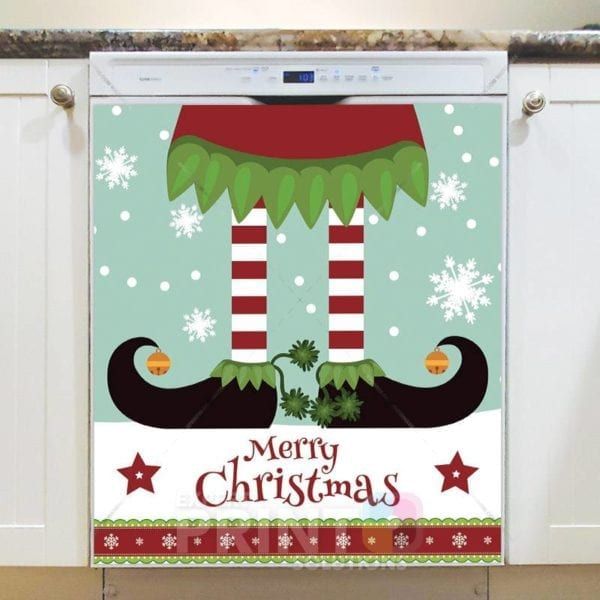 Christmas Elf Legs Dishwasher Magnet