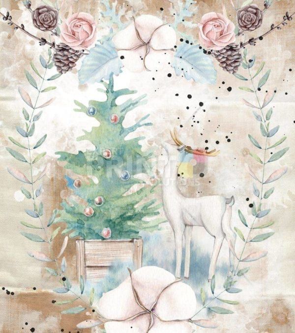 Christmas Decoration with Cotton Flowers Garden Flag