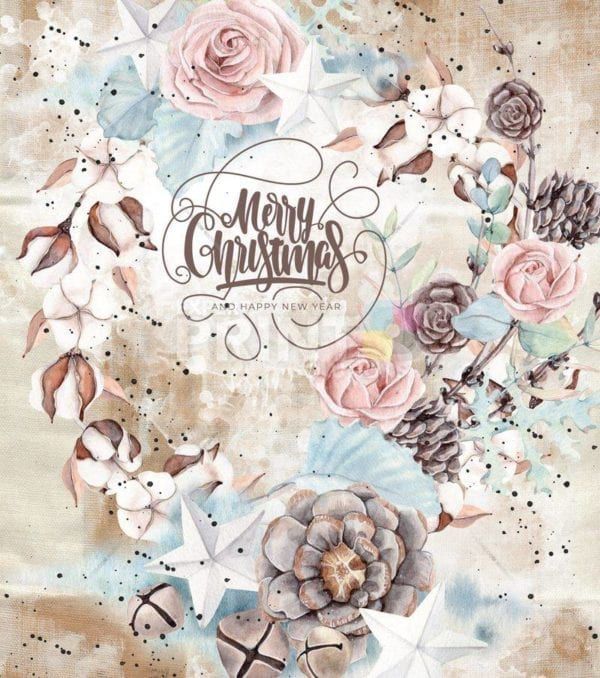 Vintage Christmas Decoration with Flowers Garden Flag
