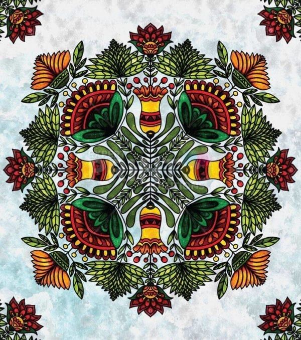 Beautiful Christmas Mandala Garden Flag