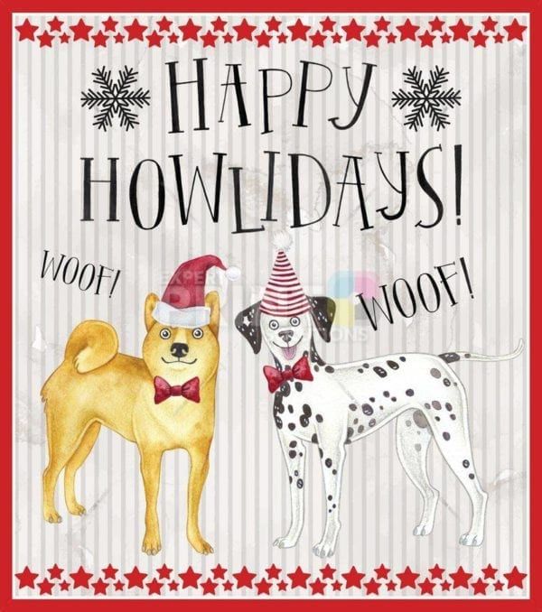 Funny Christmas Dogs #2 Garden Flag