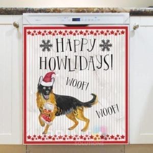 Funny Christmas Dogs #4 Dishwasher Magnet