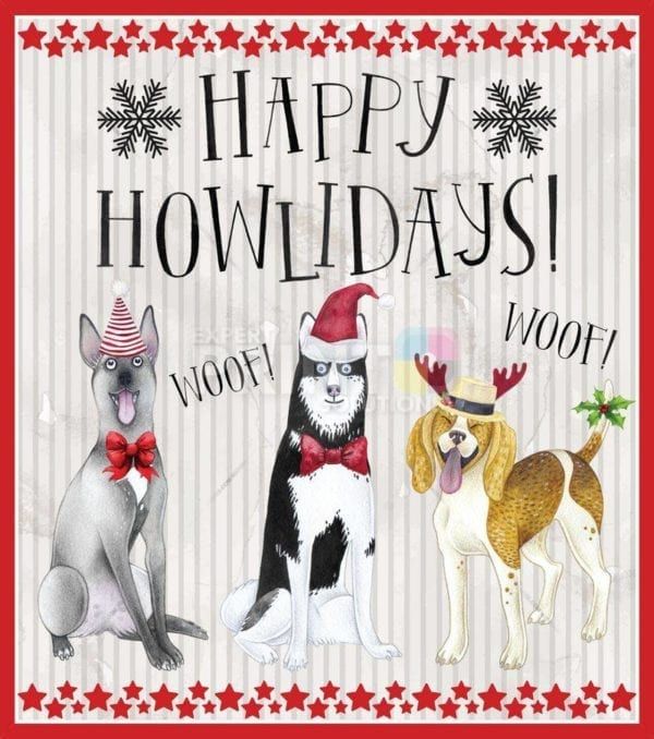 Funny Christmas Dogs #5 Garden Flag