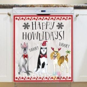 Funny Christmas Dogs #5 Dishwasher Magnet