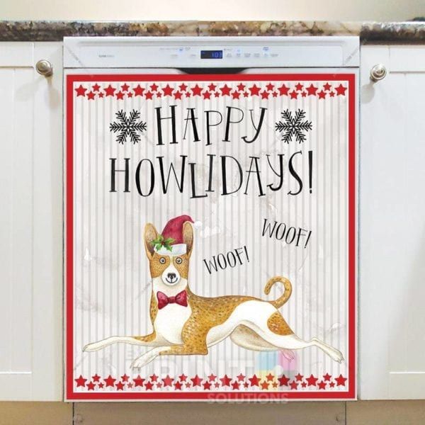 Funny Christmas Dogs #6 Dishwasher Magnet