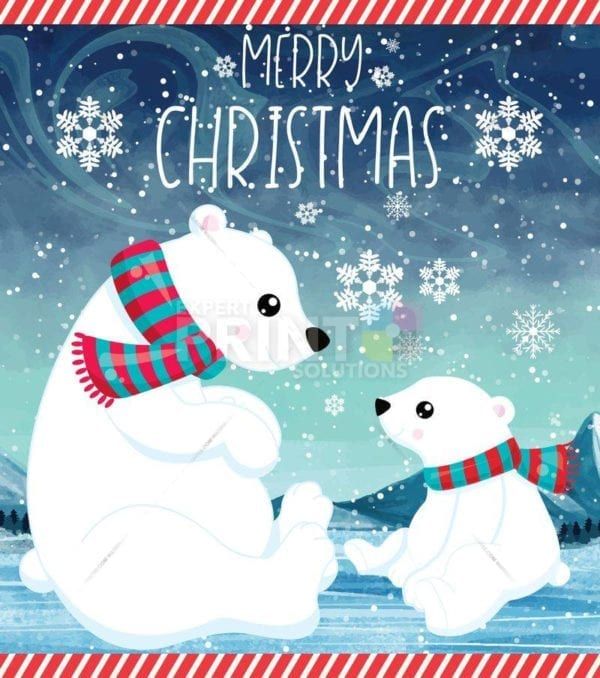 Winter Polar Bear Family #1 Garden Flag