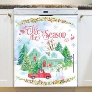 Beautiful Christmas Village #4 Dishwasher Magnet