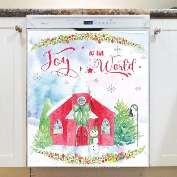 Beautiful Christmas Village #5 Dishwasher Magnet