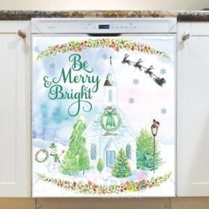Beautiful Christmas Village #6 Dishwasher Magnet