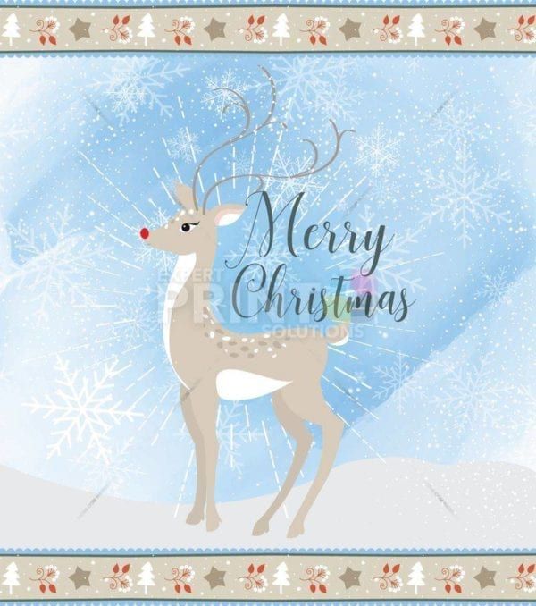 Elegant Christmas Deer Garden Flag