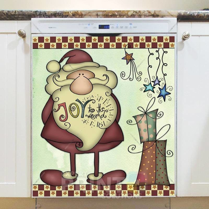 Primitive Country Santa Claus Dishwasher Magnet