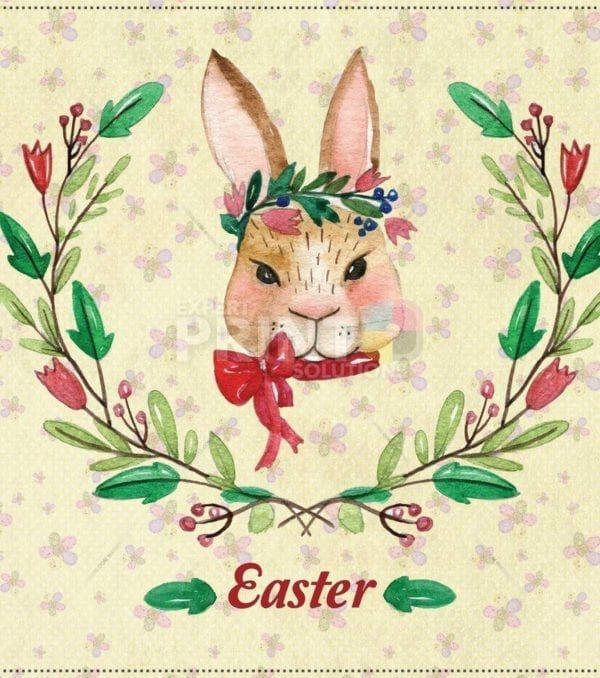 Vintage Easter Bunny #5 Garden Flag