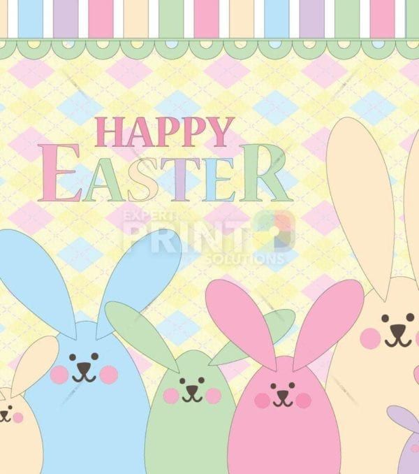 Pastel Easter Bunnies Garden Flag