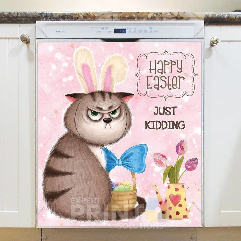 Grumpy Easter  Kitten Dishwasher Magnet