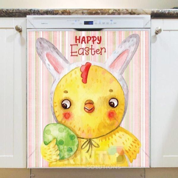 Chick with Easter Bunny Ears Dishwasher Magnet