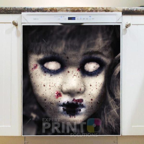 Creepy Scary Doll Dishwasher Magnet