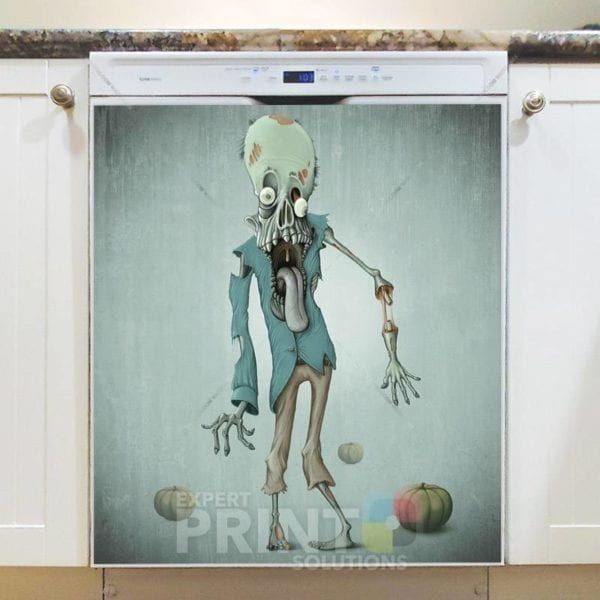 Cute Halloween Character - Zombie Dishwasher Magnet