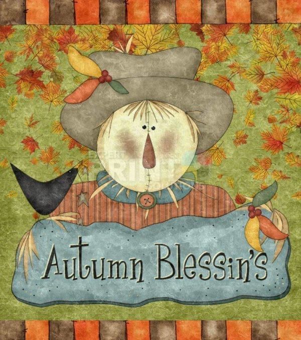 Prim Country Autumn Scarecrow Garden Flag